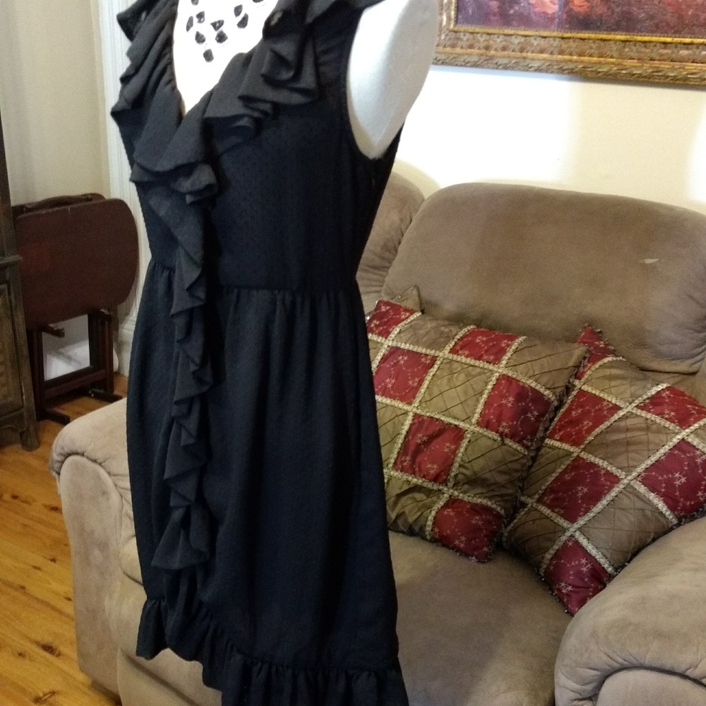 COPY - Twenty One Dress Sz M Black Dotted Swiss R…